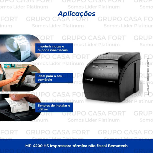 Impressora Térmica Bematech Mp-4200 Hs Serial Usb E Ethernet