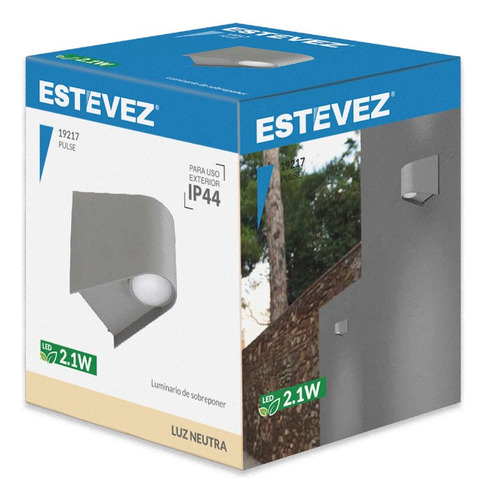 Lámpara Sobreponer Pulse 19217 Gris 4000k Estévez Lighting Gris
