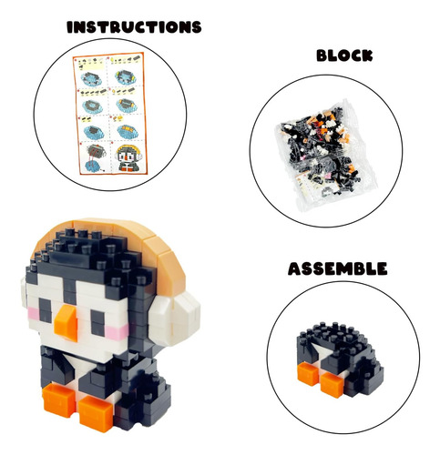 Paquete De 6 Minibloques De Construcción Con Animales Para N