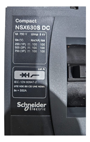 Disjuntor Nsx630s Dc 3p 550a 100 Ka Lv438518 - Schneider