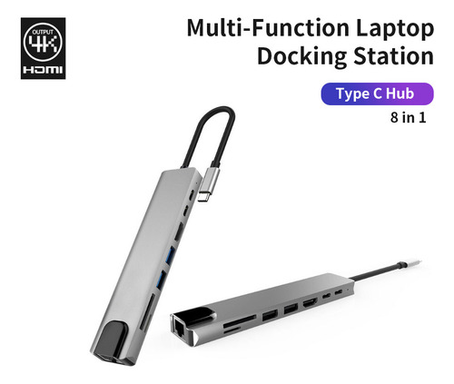 Adaptador Usb-c Tipo C Para Portátil Usb Hub Docking Laptop