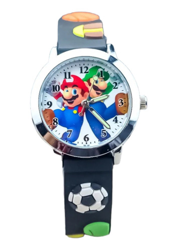 Reloj Pulsera Mario Bros  Funcion Análogo Agujas. Niños 