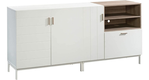 Mueble Para Tv De Madera Color Blanco Marca Sauder