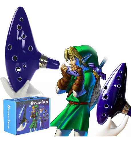 Ocarina De Cerámica Zelda + Base + Funda Gratis