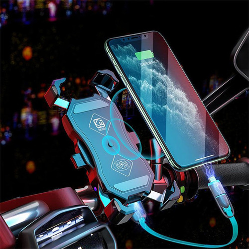 Para Suporte De Carregador Sem Fio 12v Para Motocicleta