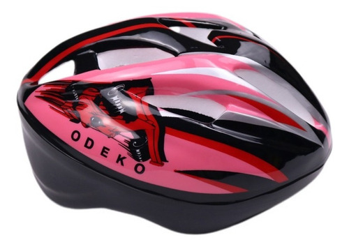 Imagem 5 de 7 de Kit Rosa Capacete Joelheira Cotoveleira Munhequeira Infantil