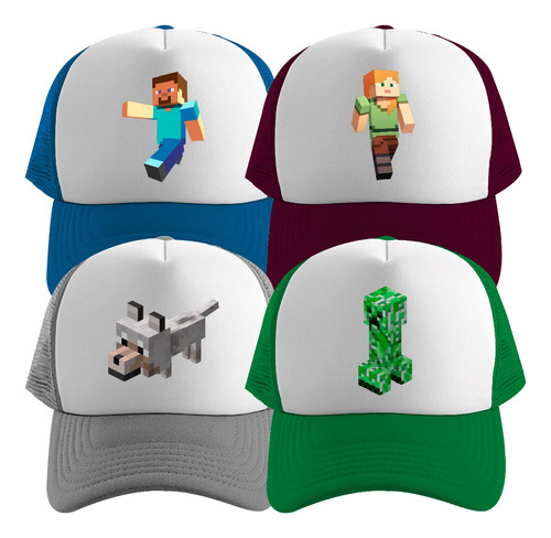 4 Gorras Trucker Mod Minecraft