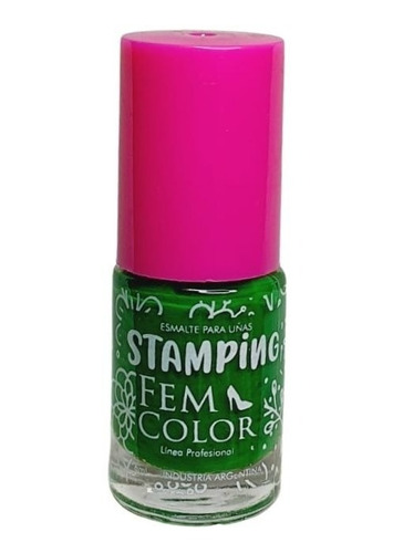 Esmalte Para Stamping Deco Nails Verde Fem Color Lefemme