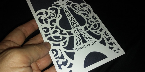 Invitacion Tarjeta Paris Calada Boda 15 Años