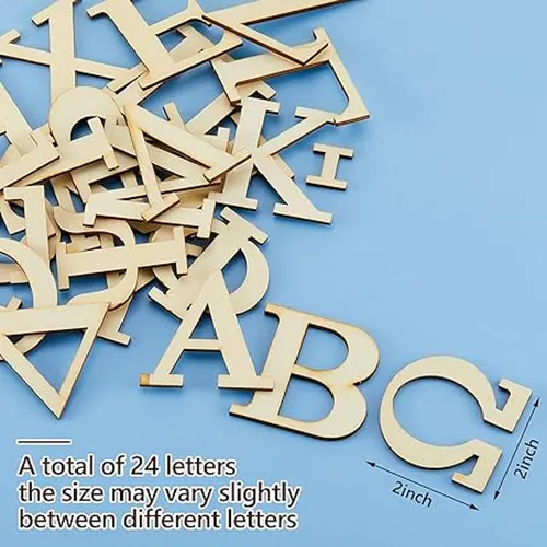 24 Letras Griegas De Madera De Una Sola Capa Alfabetos