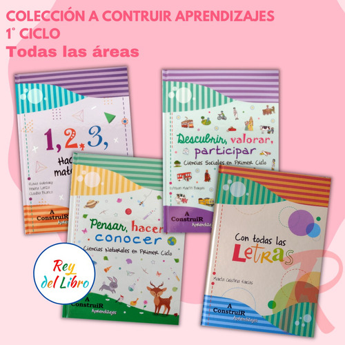 Pack 4 Libros Lengua+matemática+sociales+naturales 1° Ciclo