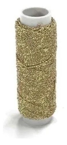Linha Lastex Brilhante 10m Para Finalizar Box Braids Tranças Cor Dourado