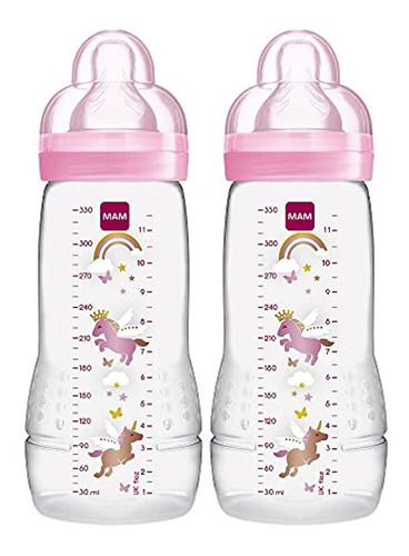 Biberon Activo Facil Mam 11 Oz (2 Unidades), Biberones De Fl