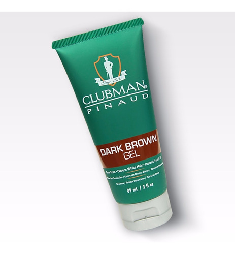 Gel Clubman Cubre Canas Marrón Oscuro Temporal Barba 89ml