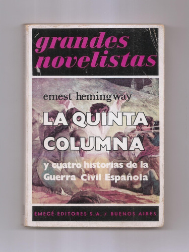 Ernest Hemingway La Quinta Columna Libro Usado Emecé