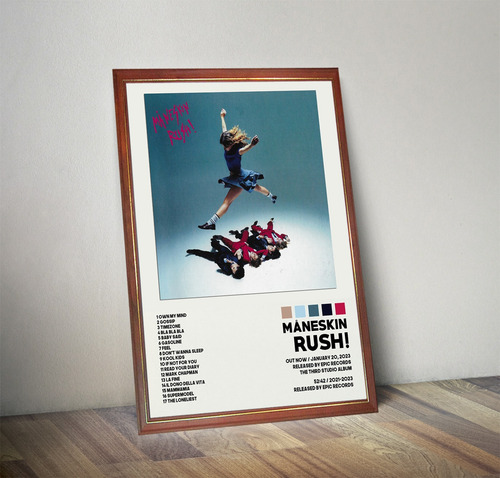 Maneskin Poster Album Rush! En Cuadro