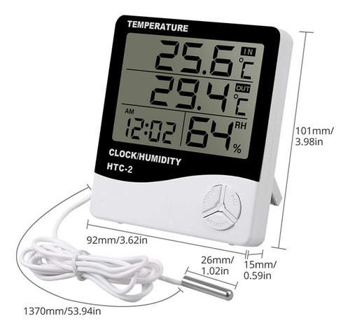 Termohigrometro Higrometro Digital Para Interiores Y Exteriores Con Certificado De Calibración electrónico Ce.cgq