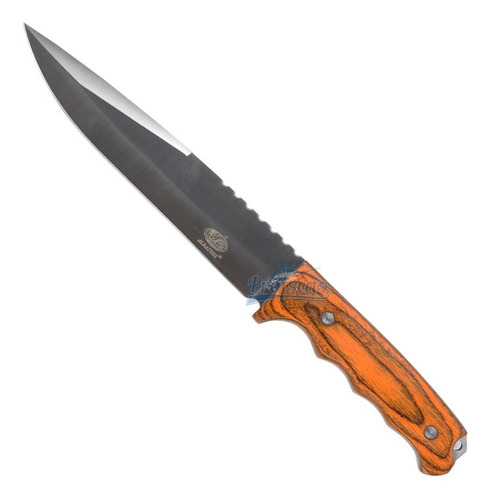 Faca De Caça Albatroz Aço Inox 30cm Cabo De Madeira K107 Nfe