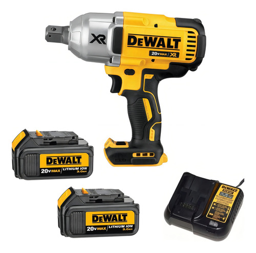 Chave De Impacto Dewalt 3/4 + 2 Baterias 20v 3ah Max Dcf897