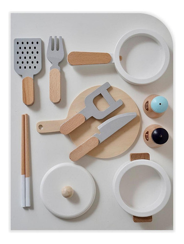Juego De Cocina De Madera, Utensilios De Cocina, Juego De