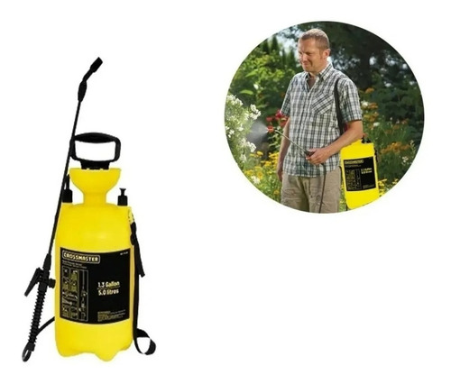Imagen 2 de 2 de Pulverizador Atomizador Crossmaster Manual A Presión 5l Prof Color Amarillo