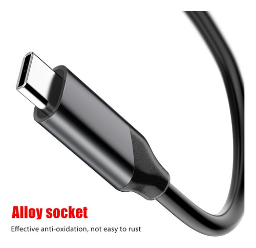 Adaptador Multiple Tipo C Para Mac Y Pc Hdmi Usb Color Negro