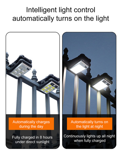 Clip Led Para Valla Nocturna Con Sensor Solar Para Pared, Pa