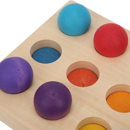 Jogo De Tabuleiro Toddler Toy Color Sort Peg, Bolas De Madei