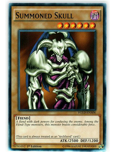 Yu-gi-oh! - Summoned Skull (ygld-ena06) - Cubiertas De Leyen