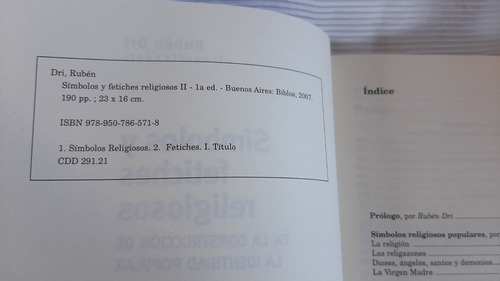 Simbolos Y Fetiches Religiosos T2 Ruben Dri Biblos