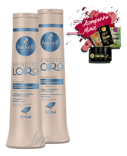 Kit Haskell Bendito Loiro Shampoo Condicionador 500ml