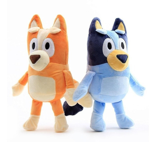 Set Peluche Bluey Y Bingo 28cm Muñeco Juguete Disney Junior