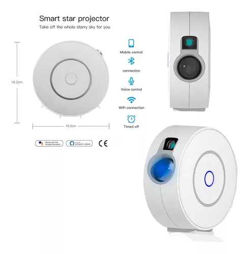 Proyector de estrellas, proyector inteligente de galaxia, funciona con  Alexa Google Assistant, aplicación de teléfono de 16 millones de colores