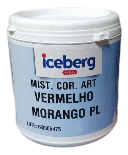 01 Corante Pó 500g Iceberg Vermelho Morango