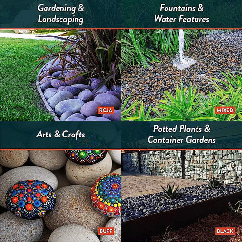 Playa Mexicana De Guijarros | 20 Libras De Piedras Lisas Sin