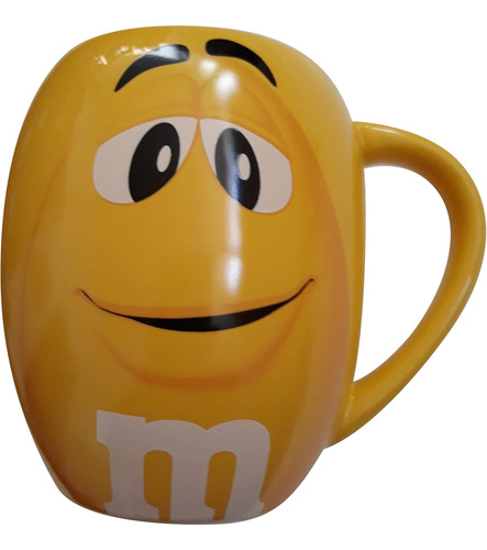 Tazas De Cerámica Honeyjar M&ms Face (amarillo)