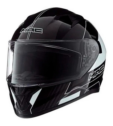 Casco Moto Integral Mac Speed Riot Dash Negro Cuota Mvm