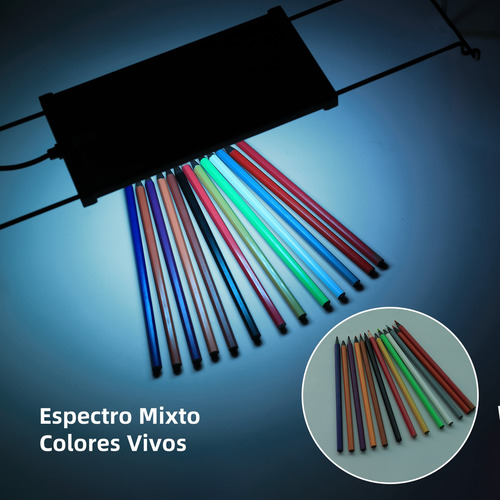Luz para Pecera USB 20-40cm, Lámpara Para Acuario de Luz Blanca de Espectro Completo, Soporte Ajustable, para Acuarios Pequeños, Alta Luminosidad Natural