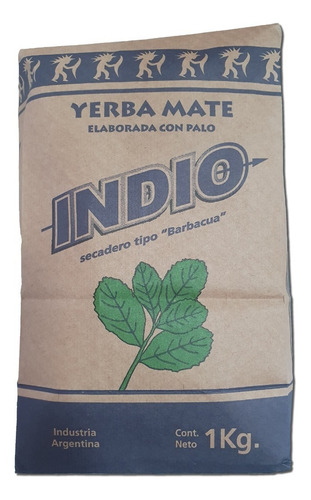 Yerba Mate Indio Barbacuá 1kg X20 Unidades