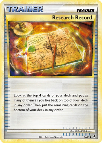 Cartas Pokemon Item Research Record 84/95 Hgss Cl (Usado)