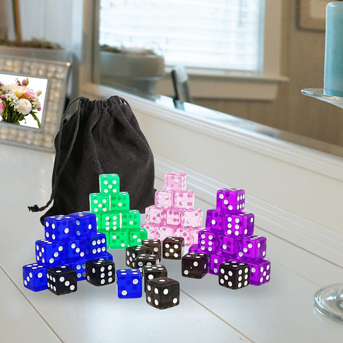 50 Uds. Dados De 6 Lados Dados De Juego De Rol Dados De 16mm
