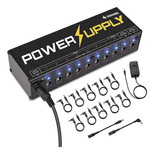 Dp1 Guitar Supply 10 Isolated Dc Output For 9v/12v/18v ...