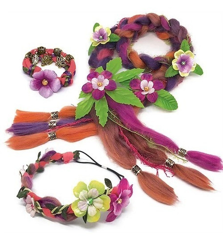 Kit Para Hacer Balaca Bufanda Pulsera Flores Bosque Natural
