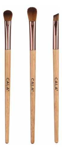 Set De Brochas De Maquillaje Para Ojos De Bamboo Trío Cala
