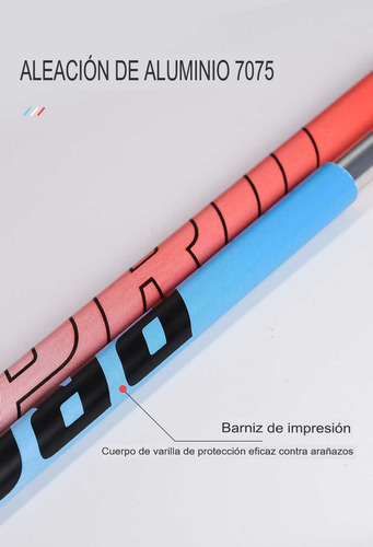 Bastones Aluminio Plegables Trekking Senderismo 2pcs Aonijie Azul-rojo/120cm
