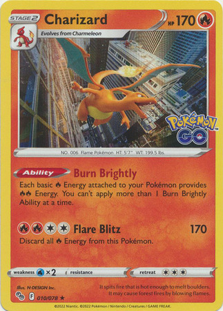 Charizard - Go - 010/078 Holo Rare