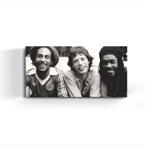Cuadro Moderno Bob Marley Mick Jagger Y Peter Tosh Leyendas