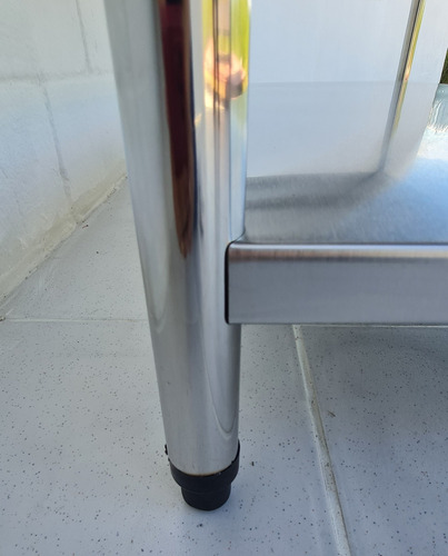 Mesa Bancada Aço Inox Para Escritorio 93x55cm