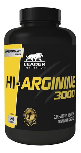Hi-arginine 3000 - 180 Cápsulas - Leader Nutrition