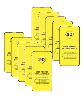 10pzs Mica 9d Cristal Templado Para iPhone Pantalla Completa
